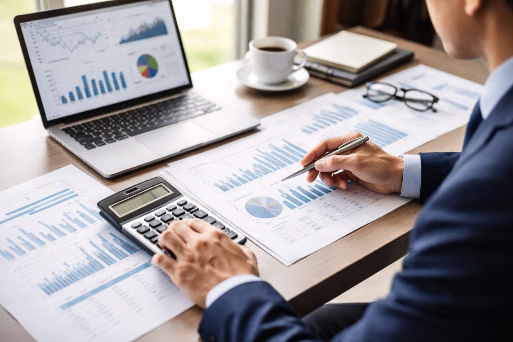 business sales agent working